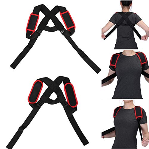 Corrector de postura de soporte para espalda, entrenador de espalda superior ajustable elástico Soporte de clavícula Corrección de vendaje de pecho Cinturón de hombro para hombres y mujeres