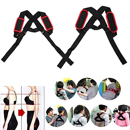 Corrector de postura de soporte para espalda, entrenador de espalda superior ajustable elástico Soporte de clavícula Corrección de vendaje de pecho Cinturón de hombro para hombres y mujeres