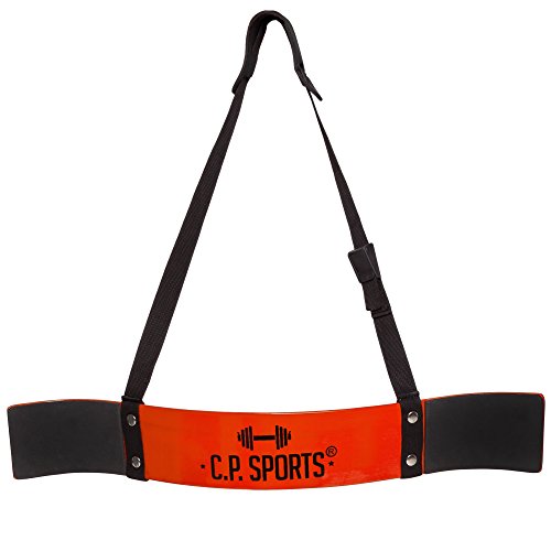 C.P. Sports Entrenador de bíceps, Ideal para Culturismo, Deportes de Fuerza y Levantamiento de Peso, G28-red