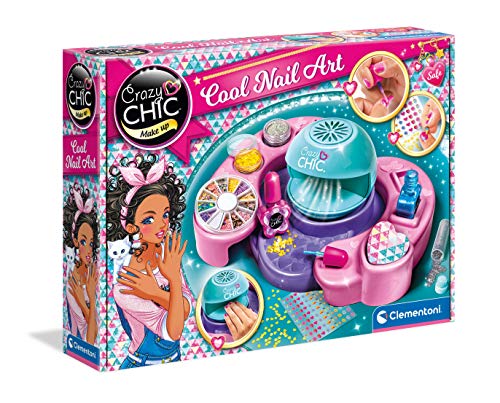 Crazy Chic Clementoni- Crazy Chic-Cool Nails Maquillaje niña Set manicura, Multicolor (Clementoni S.p.A 18599)