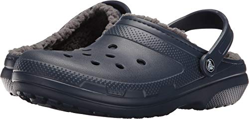 Crocs Classic Lined Clog, Zuecos Unisex Adulto, Navy/Charcoal, 43/44 EU