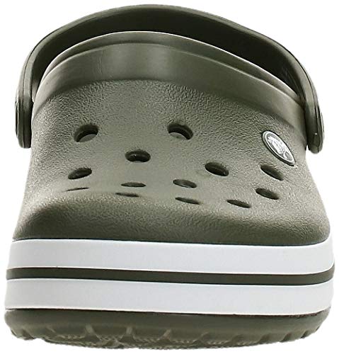 Crocs Crocband Unisex Adulta Zuecos, Verde (Army Green/White 37p), 42/43 EU