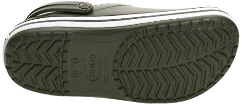 Crocs Crocband Unisex Adulta Zuecos, Verde (Army Green/White 37p), 42/43 EU