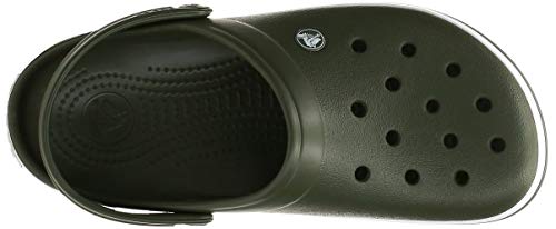 Crocs Crocband Unisex Adulta Zuecos, Verde (Army Green/White 37p), 42/43 EU