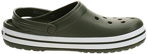 Crocs Crocband Unisex Adulta Zuecos, Verde (Army Green/White 37p), 42/43 EU