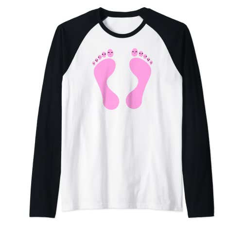 Cuidado de los pies, pedicura, podólogo, estudio de uñas, idea de regalo Camiseta Manga Raglan