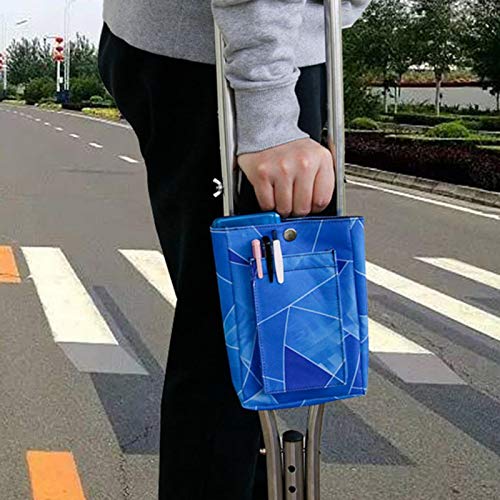 Cuque Venta Loca Bolsa para muletas, Tela Oxford Resistente al Desgaste para Transportar de Forma Segura Bolsillo de Almacenamiento para muletas, Billetera con Llaves, Botella de Agua, Dispositiv