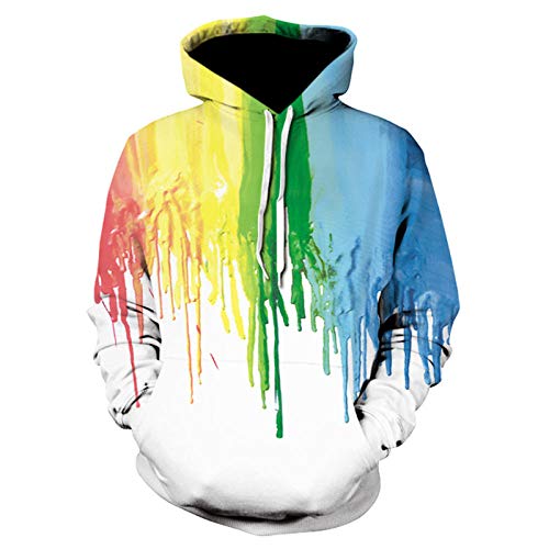 CYGGLL Colorful Mushroom 3D Fashion Jacket Sudadera con Capucha Tamaño Wombat Cap Unisex Pullover Primavera Y Otoño Ropa Deportiva-L