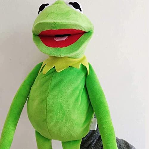 DAGONGJI Marioneta de Mano de Rana,Kermit The Frog Puppet,Muñeco de Peluche de Rana,Marioneta de Mano de Felpa Juguete Educativo for Niños 60CM (Color : Green, Size : 60cm)