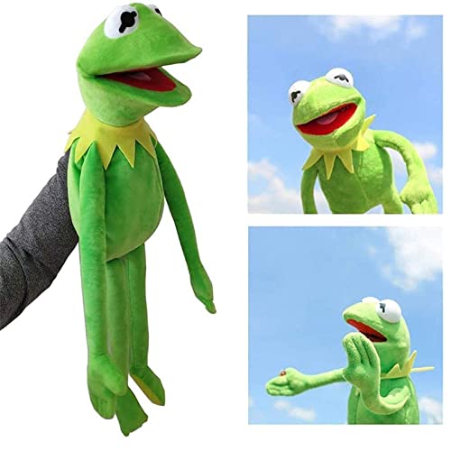 DAGONGJI Marioneta de Mano de Rana,Kermit The Frog Puppet,Muñeco de Peluche de Rana,Marioneta de Mano de Felpa Juguete Educativo for Niños 60CM (Color : Green, Size : 60cm)