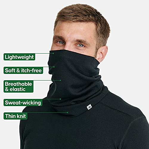 DANISH ENDURANCE Merino Neck Gaiter One Size Black 1-pack