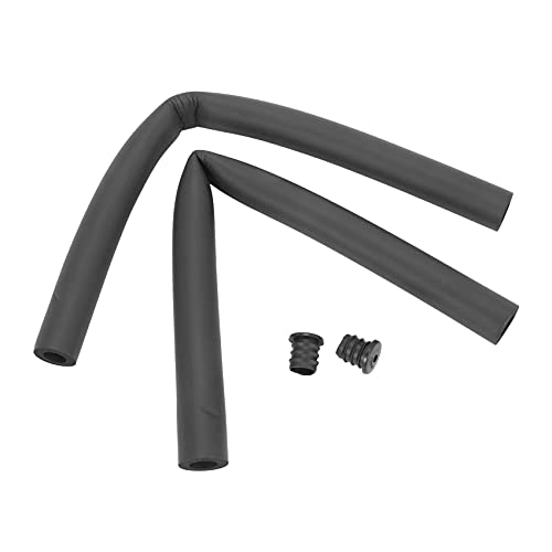 Deesen 2 Piezas de Tubo de Bicicleta Bicicleta de Montana Esponja Espuma Manillar de Goma Cubierta de apretones + tapon Negro