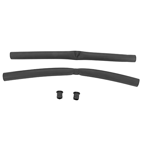 Deesen 2 Piezas de Tubo de Bicicleta Bicicleta de Montana Esponja Espuma Manillar de Goma Cubierta de apretones + tapon Negro