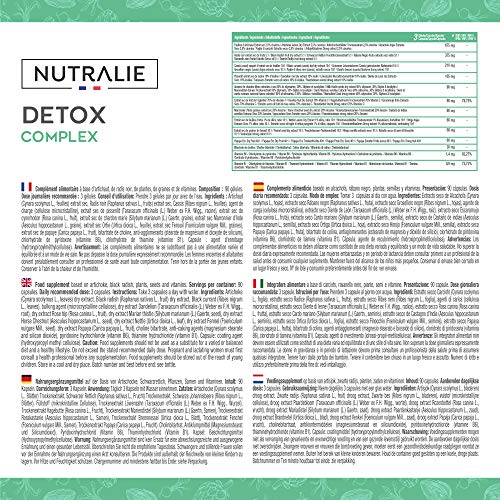 Detox Potente Diurético y Depurativo | Plan Detox Vegano | Con Alcachofa, Rábano Negro +8 Plantas y Semillas | Con vitamina B6 que contribuye al metabolismo energético normal | 90 Cápsulas Nutralie