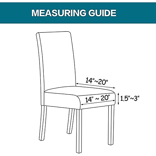 Dioxide Pack de 4 Funda para Silla, Fundas Elásticas, Fundas de Asiento para Silla, Diseño Jacquard Cubiertas de la Sillas, Extraíbles y Lavables-Decor Restaurante (Paquete de 4,Bronceado Claro)