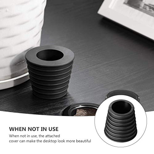 Doitool Paraguas Cono de Mesa Agujero Ring Plug Umbrella Wedge for Outdoor Patio Umbrella Black