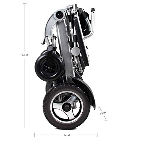 DSHUJC Las sillas de Ruedas eléctricas se abren/pliegan en 1 Segundo Ahora. La Silla eléctrica más Ligera y compacta del Mundo Silla de Ruedas eléctrica