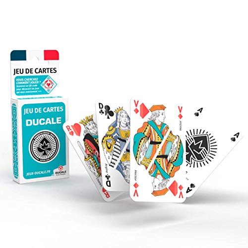 Ducale, el Juego francés – Juego de 54 Cartas – Juego de Poker, Presidente, Palmito, 8 estadounidenses