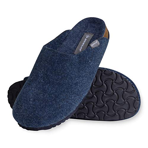 Dunlop Zapatillas Casa Hombre, Pantuflas Hombre Suaves, Zapatillas Hombre con Suela Antideslizante Interior Exterior, Regalos para Hombres y Chicos Adolescentes (44 EU, Azul, Numeric_44)