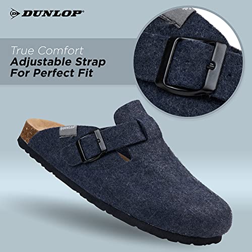 Dunlop Zapatillas Hombre Casa, Pantuflas Hombre Abiertas, Babuchas Hombre Con Forma De Zueco 41-47 (44 EU, Azul marino, numeric_44)