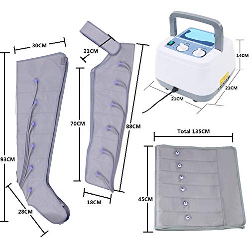 DXFK.AM Presoterapia Compresor De Aire Masajeador De Pies Y Piernas Brazos Cintura Botas De Compresión Máquina Portátil De Salud con Cámara De 6 Cavidades para El Alivio del Dolor Muscular