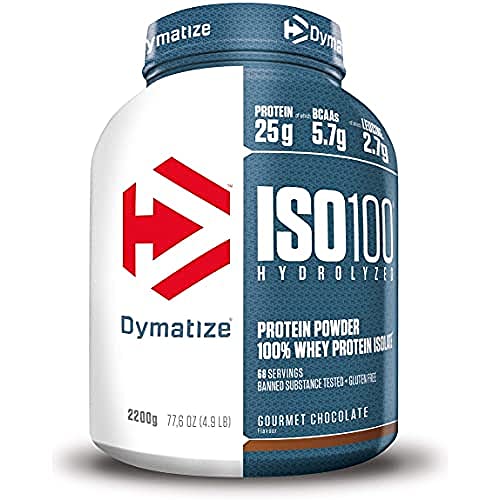 Dymatize ISO 100 Gourmet Chocolate 2,2kg - Hidrolizado de Proteína de Suero Whey + Aislado en Polvo