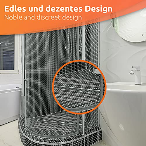 ECENCE Tiras antideslizantes para ducha y bañera, juego de 12 adhesivos antideslizantes para ducha y bañera, color transparente, alfombrilla para bañera antideslizante, fácil de soltar