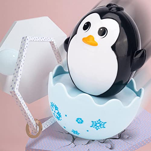 Ecoticfate Juguete de pingüino Wobbler para bebé Juguetes de Vaso oscilante con Forma de Huevo de Animales de Conejo de Pollo Juguete Musical Infantil Montessori para niños pequeños de 6 a 12 Meses