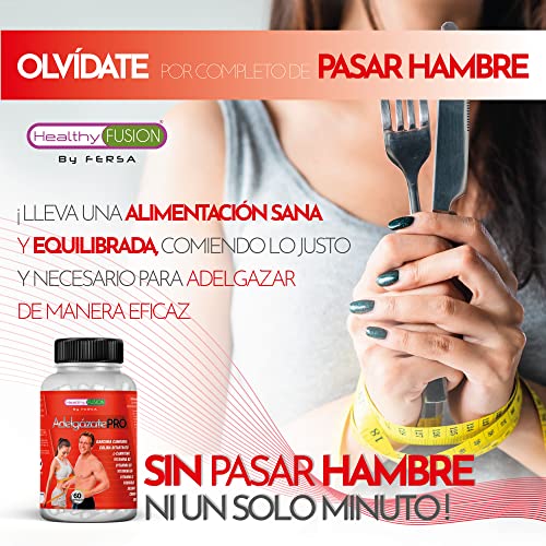 Eficaz adelgazante con quemagrasas, termogénico y reductor del apetito | Garcinia Cambogia + L-Carnitina + Colina Bitartrato + Vitaminas B | Elimina kilos | Resultados rápidos | 0 efecto rebote | 60 u