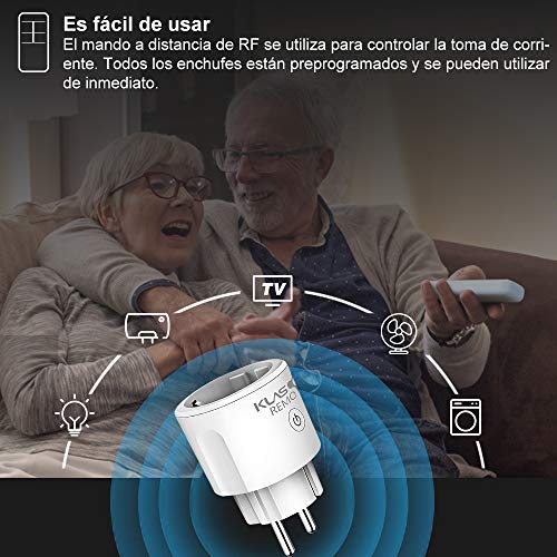 Enchufe Inteligente, Enchufe con mando a distancia,Enchufe con 1 Control Remoto Enchufe Smart 16A Smart Plug