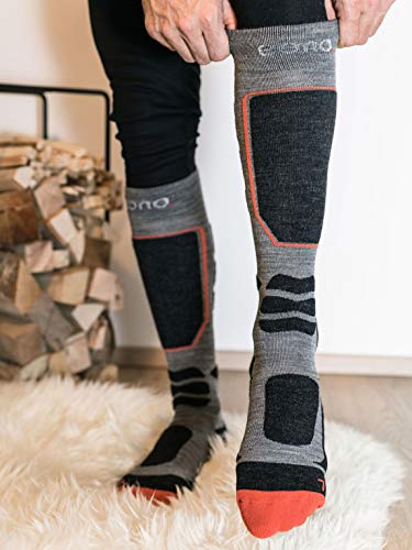 Eono Essentials Ski Socks (Basic o Premium), Grau (Premium), UE 39-42, UK 6-8