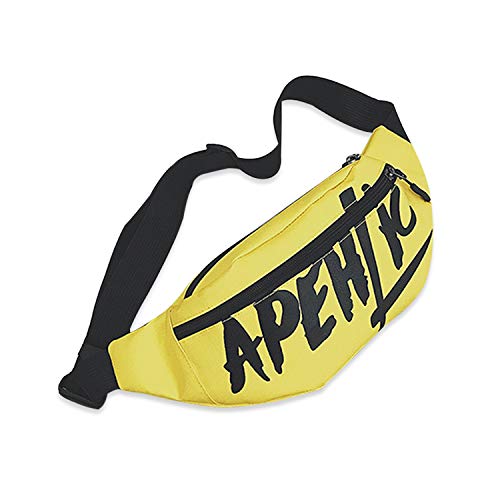 FANDARE Bolso Pecho Riñonera Deportiva Hombre Bolsos Cruzados Mujer Bandoleras Cruzada Bolsos Bandolera Mochilas Pequeñas Bolso Pecho Deportes Ciclismo Senderismo Viaje Gym Bolsa de Lona Amarillo