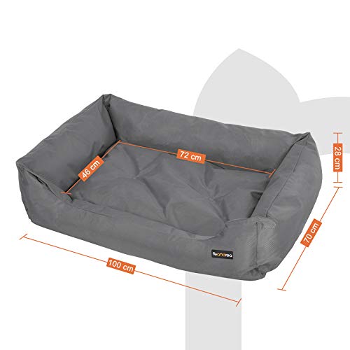 FEANDREA XXL Cómoda Cama para Perros, Perrera, Sofa para Perros, 100 x 70 cm PGW28G