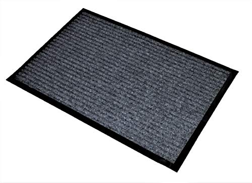 Felpudo Entrada casa, Felpudo Goma Exterior, Alfombra Entrada casa Interior, Lavable, Antideslizante, Absorbente, Alfombra Limpia Zapatos, Pasillo, Cocina, Dormitorio, 40x60 (Gris)