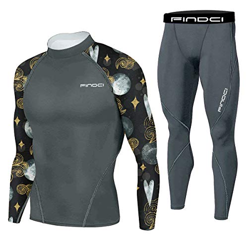 Findci - Ropa deportiva ajustada para hombre, entrenamiento en gimnasio o carrera, ropa deportiva exclusiva, entrenamiento en interiores, chándal con chaqueta y pantalones, 2 unidades / SET16, L