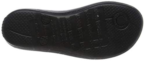 FitFlop Iqushion Splash-Pearlised, Sandalias Flip-Flop Mujer, Negro (Black 001), 38 EU