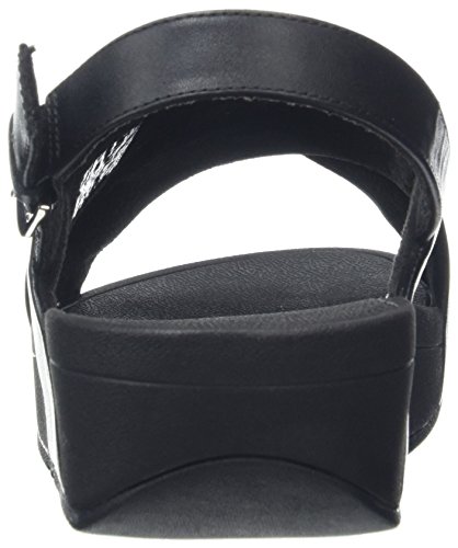 FITFLOP Lulu Cross Back-Strap, Sandalia con Pulsera para Mujer, Black (Black 001), 39 EU