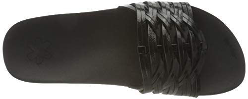 flip*flop Pool Braid, Sandalias Mujer, Negro/Negro Metalizado 0112, 40 EU