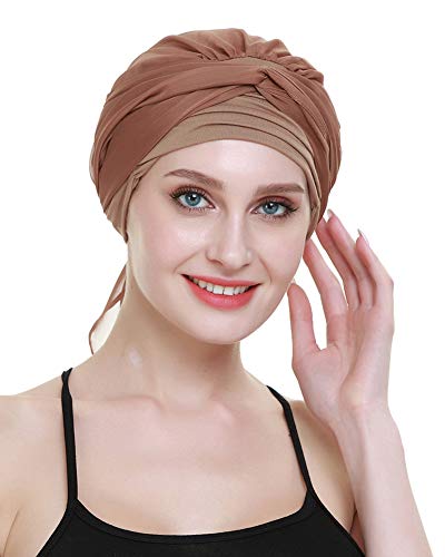 FocusCare Cabeza de Turbante Wrap para Mujeres quimio Bamboo Sombreros para el cáncer