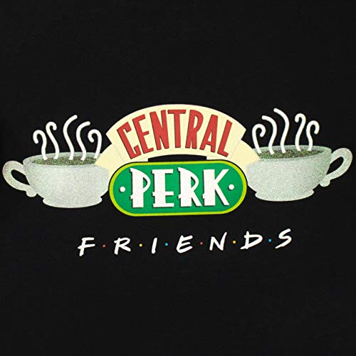 FRIENDS Pijamas de Manga Corta para niñas Central Perk Negro 9-10 Años