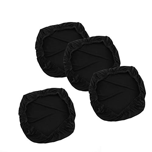 Fundas de asiento y protectores de asiento suaves, elásticos y extraíbles, lavables a máquina, color negro