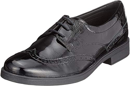 Geox JR AGATA D Zapatos De Cordones Brogue Mujer, Negro (Black), 40 EU