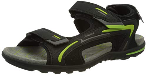 Geox U TEVERE B Sandalias Deportivas Hombre, Negro (Black), 43 EU