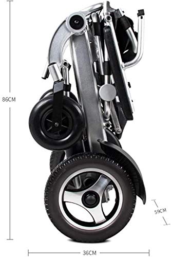 GJNVBDZSF Las sillas de Ruedas eléctricas se abren/pliegan Ahora en 1 Segundo. La Silla más Ligera y compacta del Mundo Silla de Ruedas eléctrica
