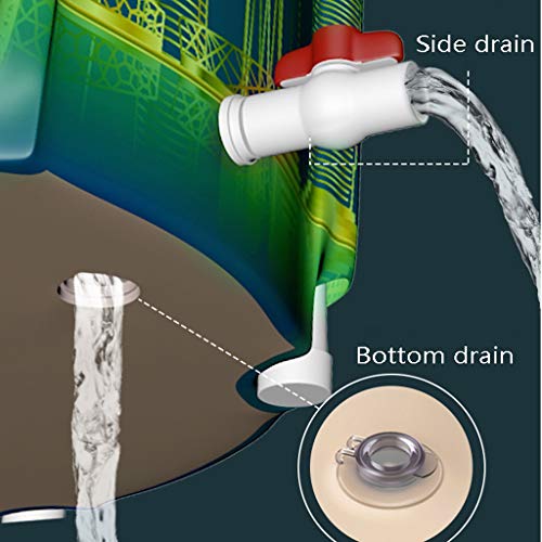 Grande Bañera Barril De Baño Redondo Tina De Pie Trevel Plato De Ducha Cubo Baño Portátil Casa Baño Con Taburete Baño Incorporado (Color : A, Size : 65 * 68cm)
