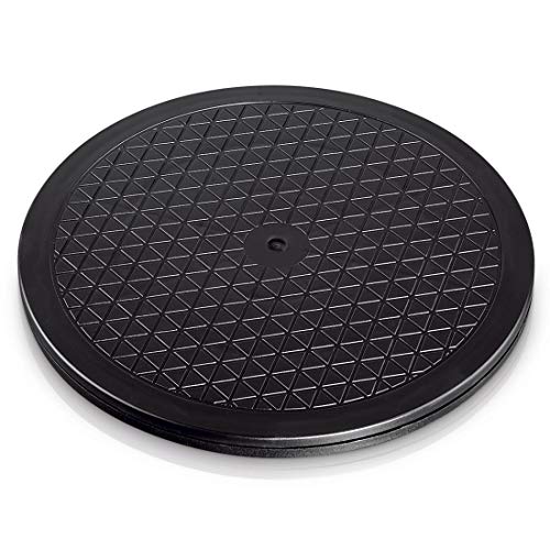 Hama - Plataforma giratoria universal redonda, 25,5 cm, carga de 60 kg (ideal para TV, altavoces, monitores y utensilios de cocina), 438 g, Negra