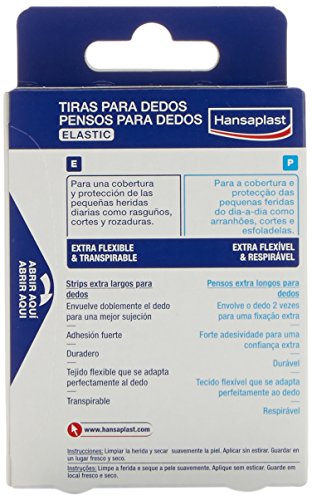 Hansaplast Tiritas para dedos, apósitos adhesivos especiales para las heridas en los dedos, tiritas transpirables y flexibles, 1 x 16 unidades