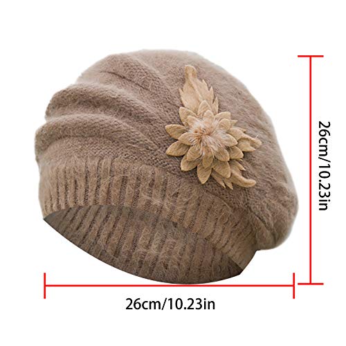 Hanxiulin Gorro de punto para invierno, gorro de invierno, gorro de punto para mujer, con agujero, unisex, térmico, gorro de invierno Twist con puños, gris, Talla única