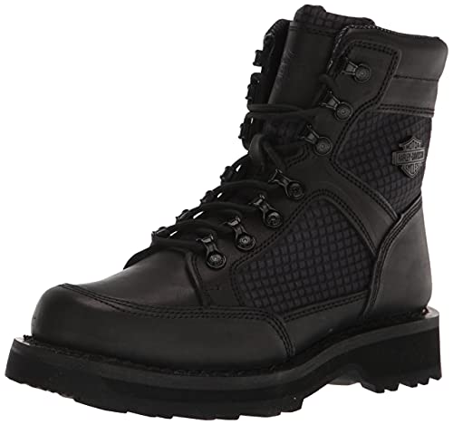 Harley-Davidson Hamlyn - Botas de motocicleta de encaje de 7 pulgadas para mujer, Negro, 38.5 EU