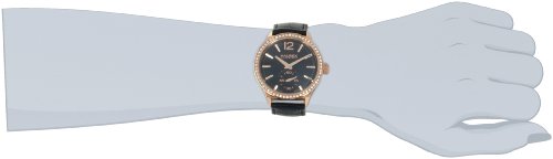 Haurex Italy Grand Class Black Dial Watch #FH341DNH - Reloj de Mujer de Cuarzo, Correa de Piel Color Negro